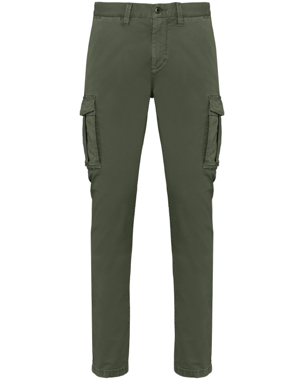 Calças Cargo Eco-responsáveis com Aspeto Lavado Homem-Cáqui Orgânico Lavado-36 FR-RAG-Tailors-Fardas-e-Uniformes-Vestuario-Pro