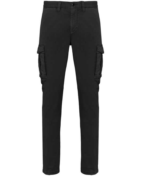 Calças Cargo Eco-responsáveis com Aspeto Lavado Homem-Preto Lavado-36 FR-RAG-Tailors-Fardas-e-Uniformes-Vestuario-Pro