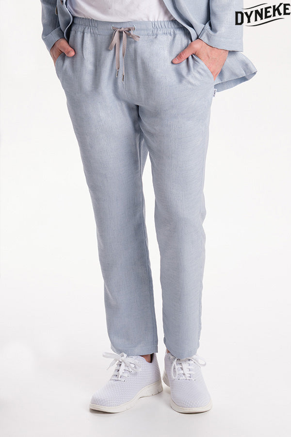 Calças Casuais Unissexo com Cordão-Azul Celeste - 423-36-RAG-Tailors-Fardas-e-Uniformes-Vestuario-Pro