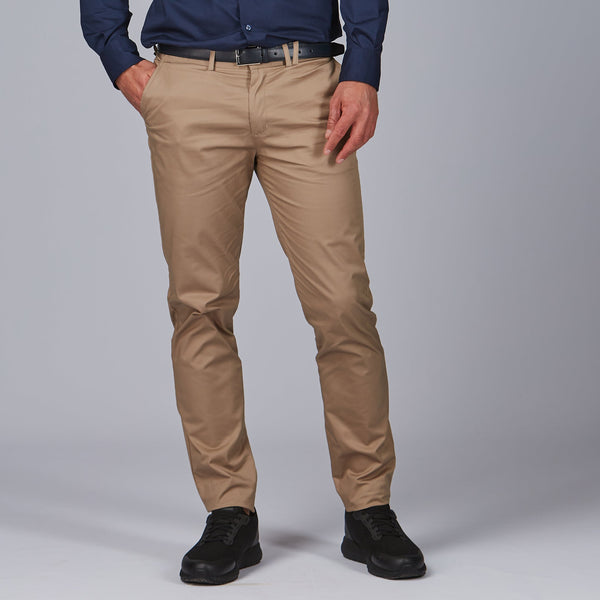 Calças Chino Masculinas Alessa-Camel - 151-36-RAG-Tailors-Fardas-e-Uniformes-Vestuario-Pro