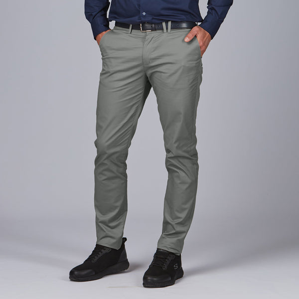 Calças Chino Masculinas Alessa-Cinza - 109-36-RAG-Tailors-Fardas-e-Uniformes-Vestuario-Pro