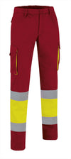 Calças Multibolsos de Alta Visibilidade Alfaro-Amarelo Flúor / Vermelho Lótus-S-RAG-Tailors-Fardas-e-Uniformes-Vestuario-Pro