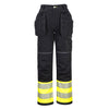 Calças PW3 Hi-Vis com bolso para coldre, classe 1-Amarelo/Preto-28-RAG-Tailors-Fardas-e-Uniformes-Vestuario-Pro