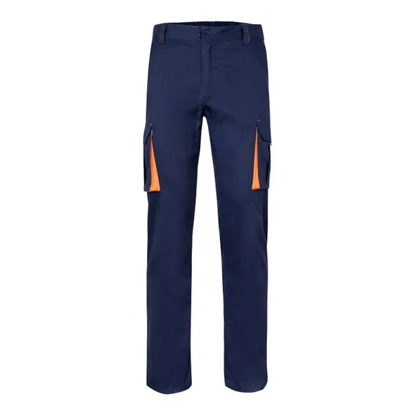 Calças Stretch Bicolor Multibolsos-AZUL NAVY/LARANJA - 61/16-34-RAG-Tailors-Fardas-e-Uniformes-Vestuario-Pro