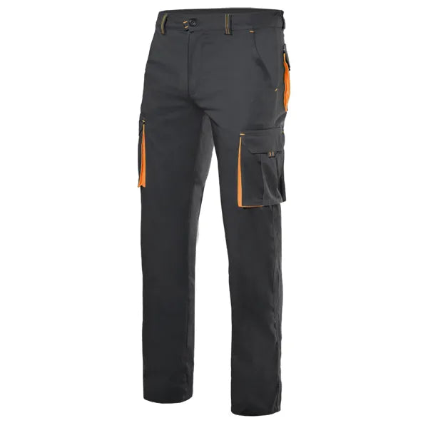 Calças Stretch Bicolor Multibolsos-PRETO/LARANJA - 00/16-34-RAG-Tailors-Fardas-e-Uniformes-Vestuario-Pro