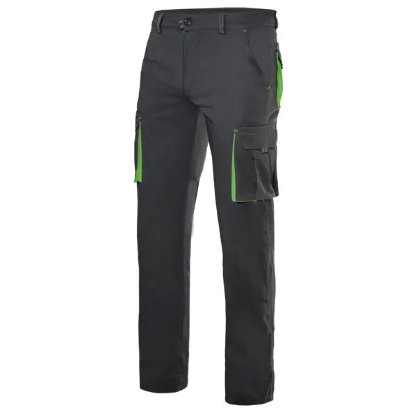 Calças Stretch Bicolor Multibolsos-PRETO/VERDE LIMA - 00/25-34-RAG-Tailors-Fardas-e-Uniformes-Vestuario-Pro