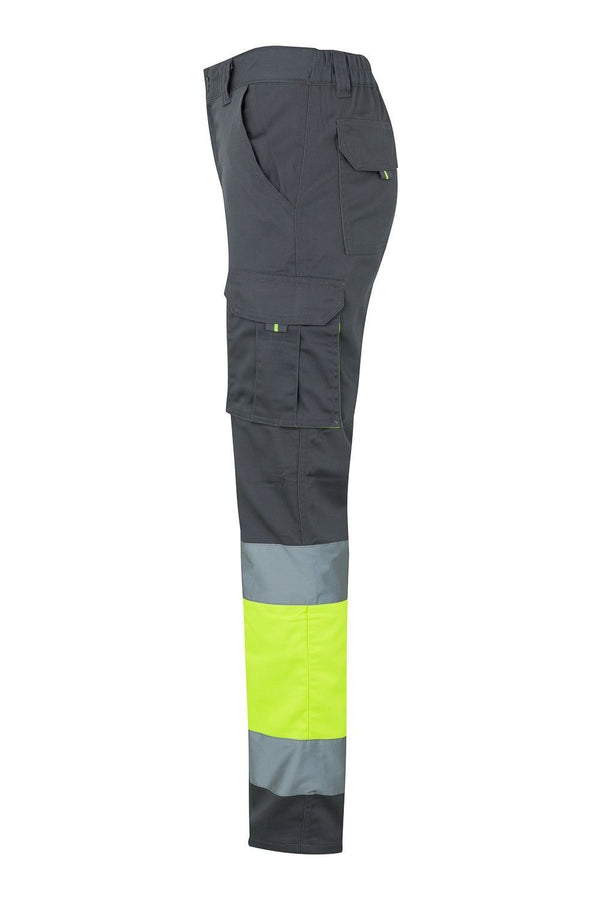 Calças Stretch Bicolor Multibolsos de Alta Visibilidade-RAG-Tailors-Fardas-e-Uniformes-Vestuario-Pro