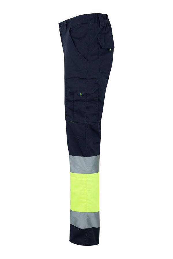 Calças Stretch Bicolor Multibolsos de Alta Visibilidade-RAG-Tailors-Fardas-e-Uniformes-Vestuario-Pro