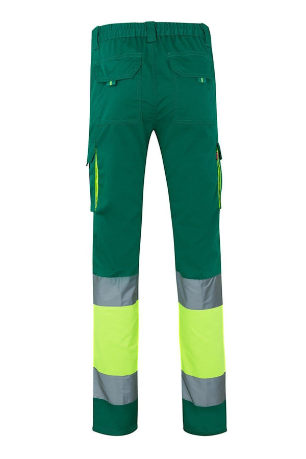 Calças Stretch Bicolor Multibolsos de Alta Visibilidade-RAG-Tailors-Fardas-e-Uniformes-Vestuario-Pro