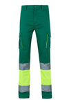 Calças Stretch Bicolor Multibolsos de Alta Visibilidade-Verde/amarelo-S-RAG-Tailors-Fardas-e-Uniformes-Vestuario-Pro