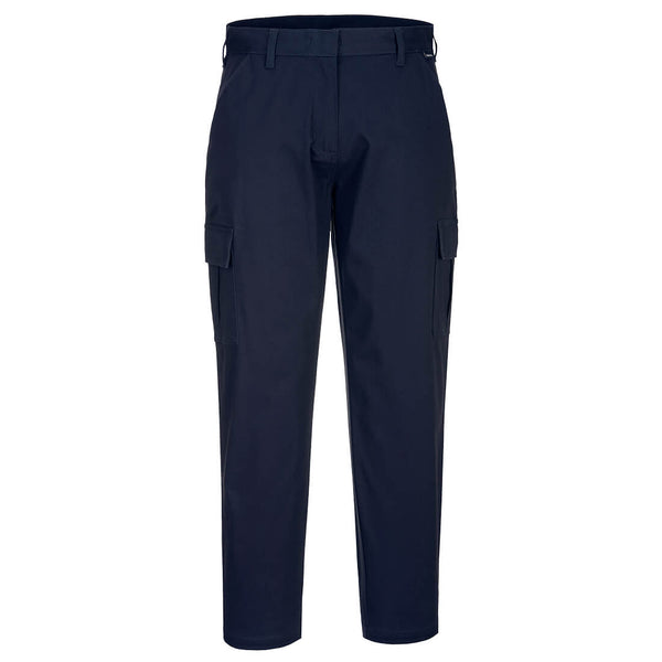 Calças Stretch para Senhoras-Marinho Escuro-UK6 24" DE36 FR38 EU32-RAG-Tailors-Fardas-e-Uniformes-Vestuario-Pro
