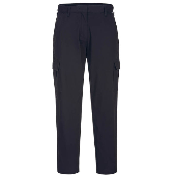 Calças Stretch para Senhoras-Preto-UK6 24" DE36 FR38 EU32-RAG-Tailors-Fardas-e-Uniformes-Vestuario-Pro