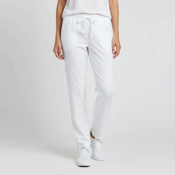 Calças Unisexo com Cordão e Elástico na Cintura-Branco-XS-RAG-Tailors-Fardas-e-Uniformes-Vestuario-Pro