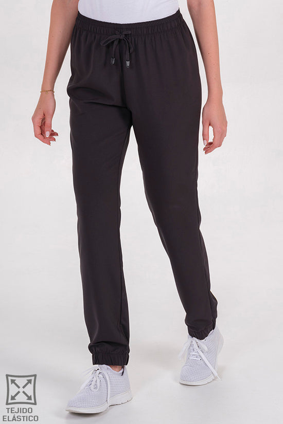 Calças Unissexo Marie com Elástico no Tornozelo em Microfibra Elástica-Preto - 786-XS / (SP)-RAG-Tailors-Fardas-e-Uniformes-Vestuario-Pro