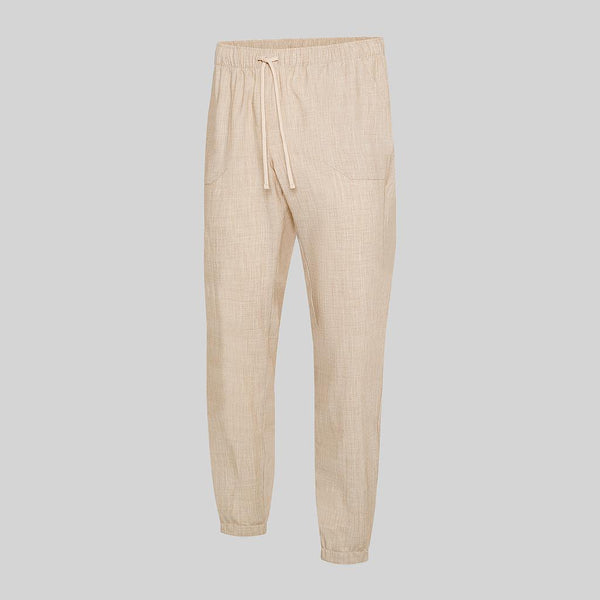 Calças Unissexo com Cordão Jogger-Bege - 110-XXS-RAG-Tailors-Fardas-e-Uniformes-Vestuario-Pro