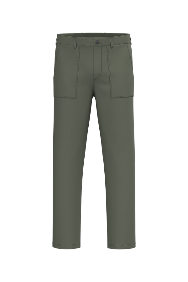 Calças Utility Eco-responsáveis com Aspeto Lavado Homem-Cáqui Orgânico Lavado-36 FR-RAG-Tailors-Fardas-e-Uniformes-Vestuario-Pro
