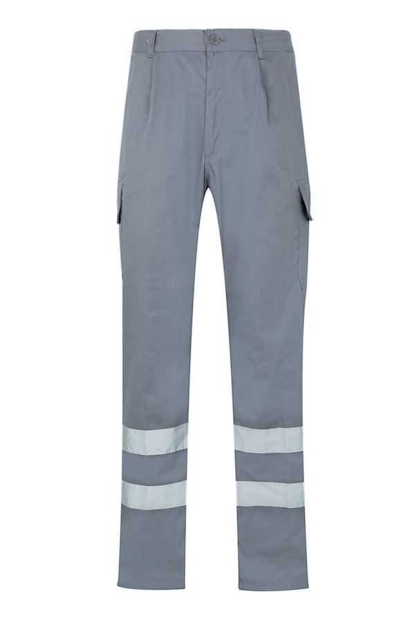 Calças com Faixas Multibolsos-Cinza-S-RAG-Tailors-Fardas-e-Uniformes-Vestuario-Pro