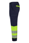 Calças de Alta Visibilidade Stretch Recicladas Bicolor com Faixas Segmentadas-RAG-Tailors-Fardas-e-Uniformes-Vestuario-Pro