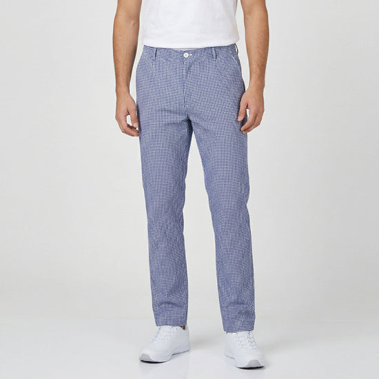 Calças de Cozinha Unissexo Vichy-Vichy Azul - Marinho-XXS-RAG-Tailors-Fardas-e-Uniformes-Vestuario-Pro