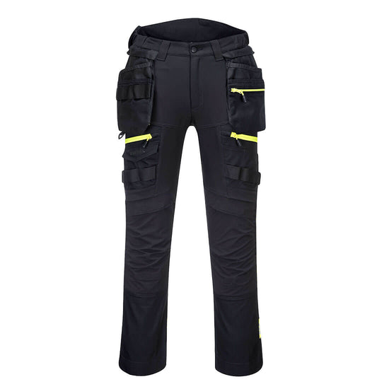 Calças de Mulher DX4 de bolso com estojo removível de alta visibilidade-Preto-UK8 26" DE38 FR40 EU34-RAG-Tailors-Fardas-e-Uniformes-Vestuario-Pro