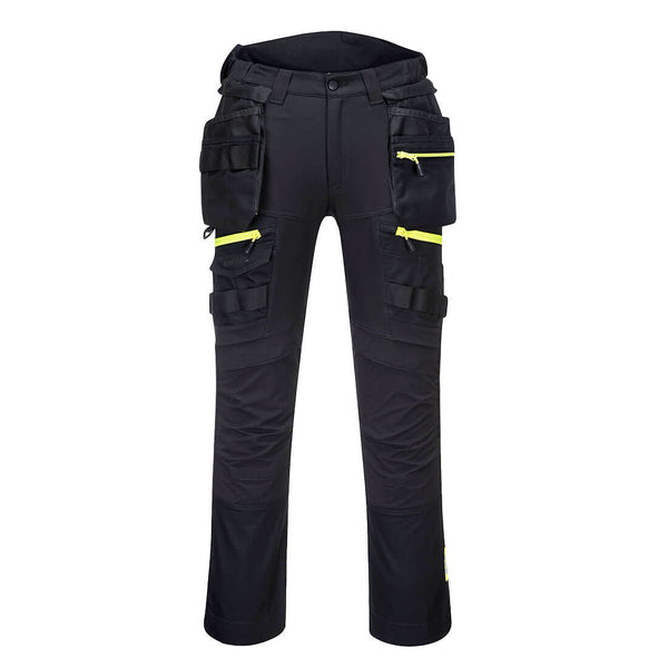 Calças de Mulher DX4 de bolso com estojo removível de alta visibilidade-Preto-UK8 26" DE38 FR40 EU34-RAG-Tailors-Fardas-e-Uniformes-Vestuario-Pro