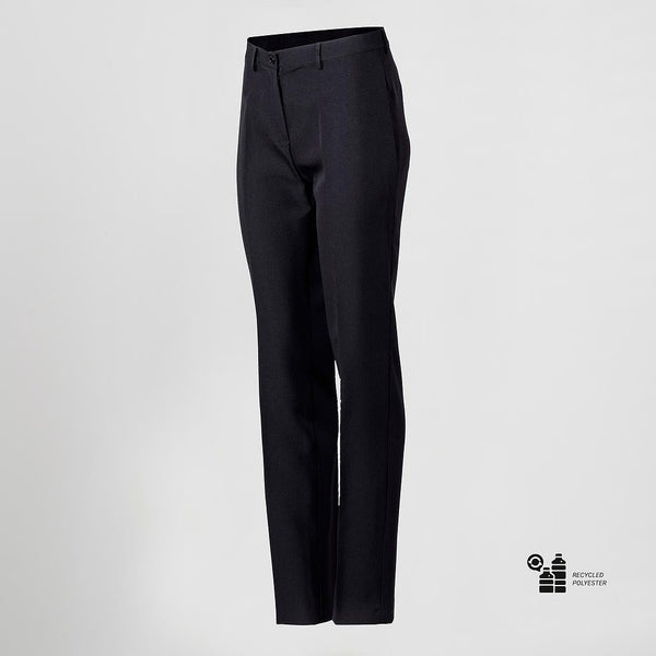 Calças de Senhora de Vestir em Microfibra de Tecido Reciclado-Preto - 001-36-RAG-Tailors-Fardas-e-Uniformes-Vestuario-Pro