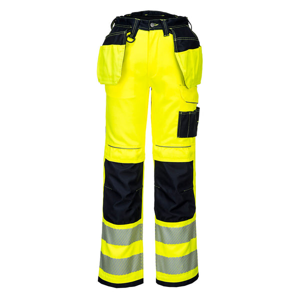 Calças de Trabalho Holster PW3 de Alta Visibilidade-Amarelo/preto-28-RAG-Tailors-Fardas-e-Uniformes-Vestuario-Pro