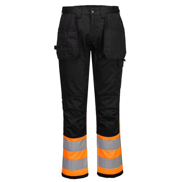 Calças de Trabalho WX2 Eco Alta Visibilidade com Bolsos Coldre Classe 1-Laranja/preto-28-RAG-Tailors-Fardas-e-Uniformes-Vestuario-Pro