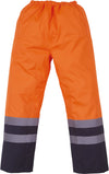 Calças de alta visibilidade impermeáveis-Hi Vis Laranja / Azul Marinho-S-RAG-Tailors-Fardas-e-Uniformes-Vestuario-Pro