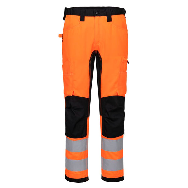 Calças de comércio WX2 Eco Stretch de Alta-visibilidade-Laranja/preto-28-RAG-Tailors-Fardas-e-Uniformes-Vestuario-Pro