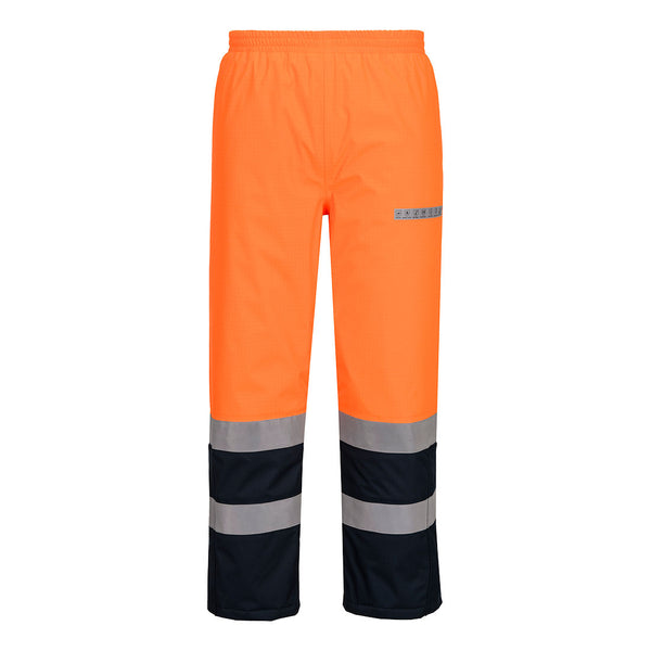 Calças de inverno Bizflame Chuva + Alta visibilidade Multinorma Contrast FR-Laranja/marinho-S-RAG-Tailors-Fardas-e-Uniformes-Vestuario-Pro
