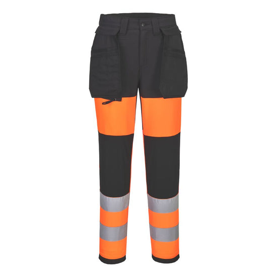 Calças de serviço para mulher WX2 Eco Hi-Vis Classe 1-Laranja/preto-24-RAG-Tailors-Fardas-e-Uniformes-Vestuario-Pro