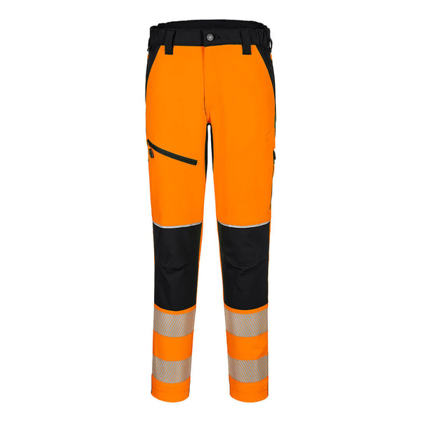 Calças elásticas de alta visibilidade PW3-Laranja/preto-S-RAG-Tailors-Fardas-e-Uniformes-Vestuario-Pro