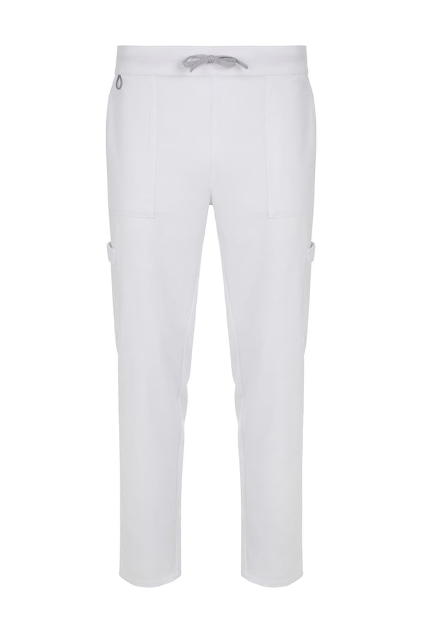 Calças estilo pijama PureStretch retas Unissexo Essential-Branco - 07-XS-RAG-Tailors-Fardas-e-Uniformes-Vestuario-Pro