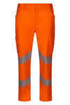 Calças stretch faixas refletoras segmentadas-Laranja Fluorescente - 19-S-RAG-Tailors-Fardas-e-Uniformes-Vestuario-Pro