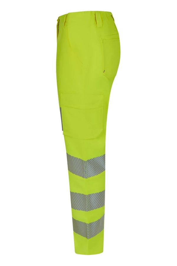 Calças stretch recicladas de alta visibilidade com faixas segmentadas para mulher-RAG-Tailors-Fardas-e-Uniformes-Vestuario-Pro