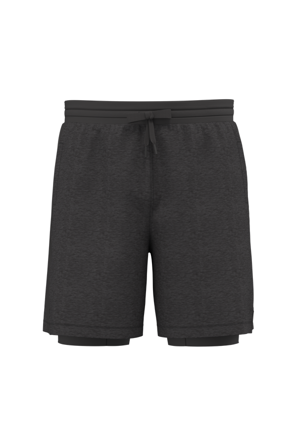 Calções 2 em 1 com Interior Integrado Homem-Cinzento Escuro Mesclado-XS-RAG-Tailors-Fardas-e-Uniformes-Vestuario-Pro