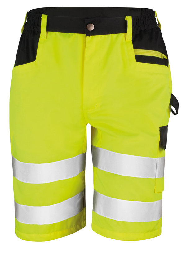 Calções Cargo de Segurança de Alta Visibilidade-Amarelo Fluorescente-XS-RAG-Tailors-Fardas-e-Uniformes-Vestuario-Pro