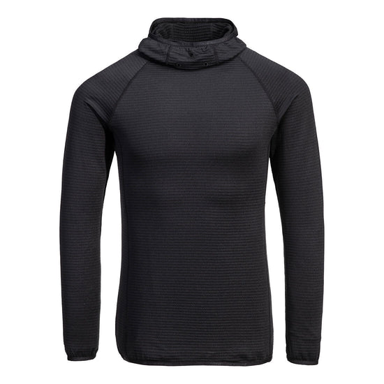 Camada de base com capuz Waffle Fleece-Preto-S-RAG-Tailors-Fardas-e-Uniformes-Vestuario-Pro