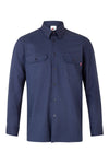 Camisa 100% Algodão de Manga Comprida-Azul Marinho-S-RAG-Tailors-Fardas-e-Uniformes-Vestuario-Pro