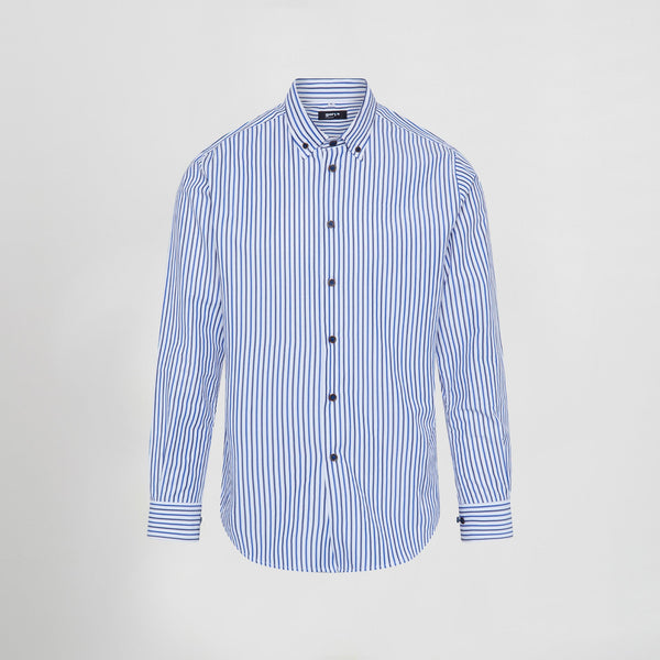 Camisa Alessandro de Homem de Riscas Bicolores Slim Fit-RAG-Tailors-Fardas-e-Uniformes-Vestuario-Pro