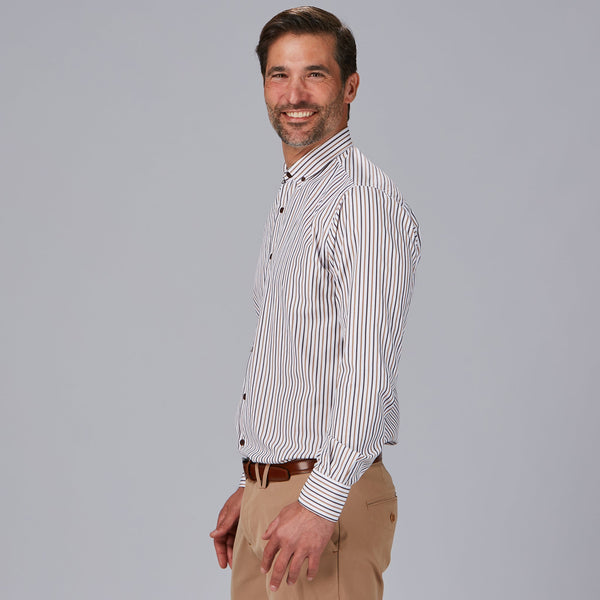 Camisa Alessandro de Homem de Riscas Bicolores Slim Fit-RAG-Tailors-Fardas-e-Uniformes-Vestuario-Pro