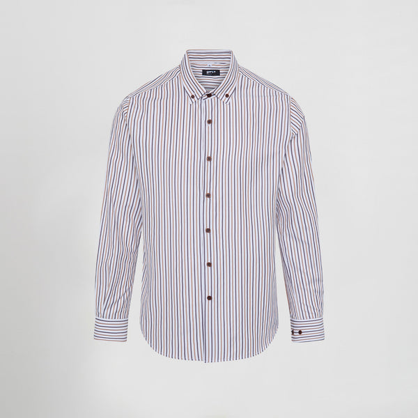 Camisa Alessandro de Homem de Riscas Bicolores Slim Fit-RAG-Tailors-Fardas-e-Uniformes-Vestuario-Pro