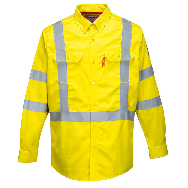 Camisa Bizflame 88/12 FR alta visibilidade-Amarelo-S-RAG-Tailors-Fardas-e-Uniformes-Vestuario-Pro
