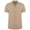 Camisa Eco-Responsável de Algodão com Estilo Moderno-Washed Cream Coffee-S-RAG-Tailors-Fardas-e-Uniformes-Vestuario-Pro