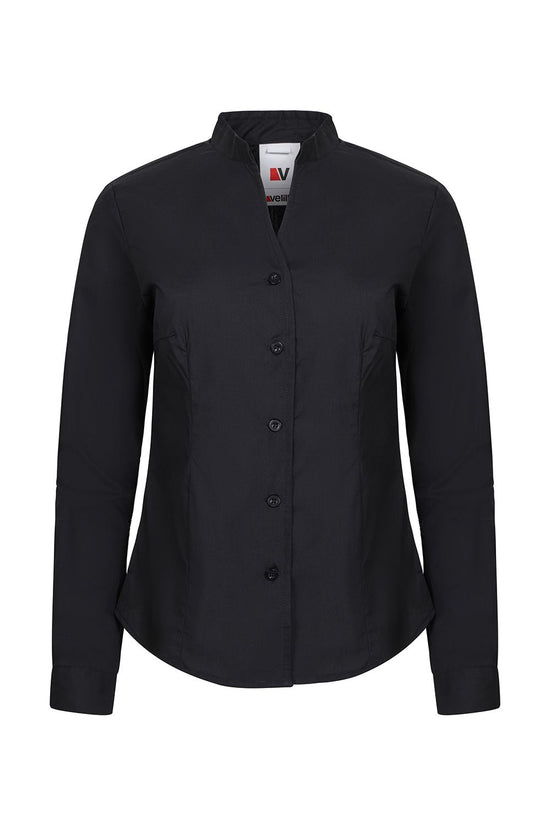 Camisa Gola Mao Mulher-Preto-S-RAG-Tailors-Fardas-e-Uniformes-Vestuario-Pro