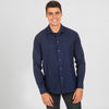 Camisa Homem Estampada Lever-Indigno/Pontos Brancos-38-RAG-Tailors-Fardas-e-Uniformes-Vestuario-Pro