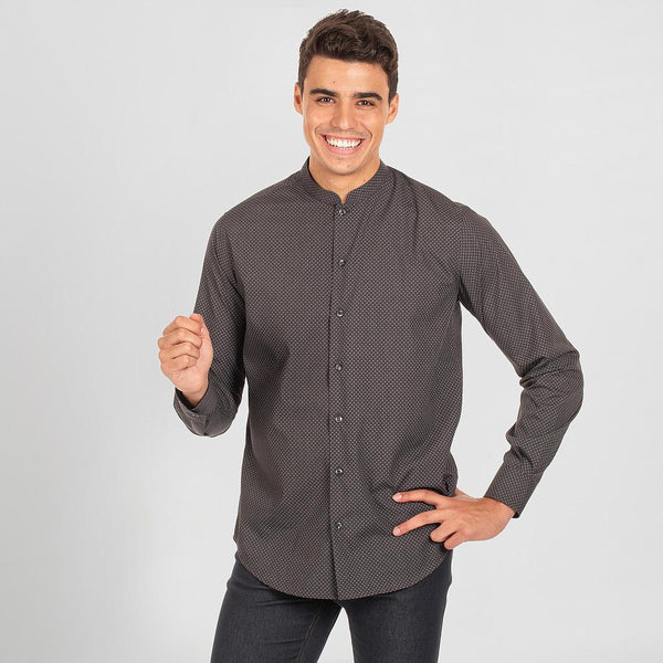 Camisa Homem Estampada Passo-Cinza-S-RAG-Tailors-Fardas-e-Uniformes-Vestuario-Pro
