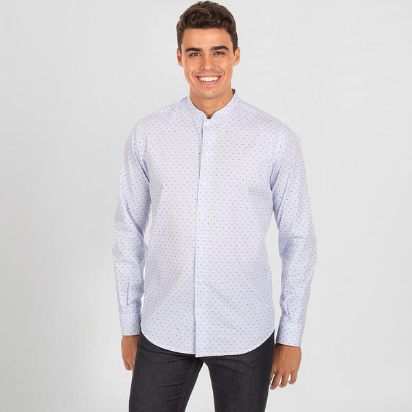 Camisa Homem Estampada Prior-RAYA PONTOS MARINHO-40-RAG-Tailors-Fardas-e-Uniformes-Vestuario-Pro