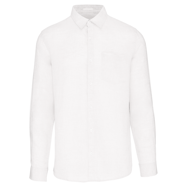 Camisa Homem Linho Pavão-Branco-S-RAG-Tailors-Fardas-e-Uniformes-Vestuario-Pro